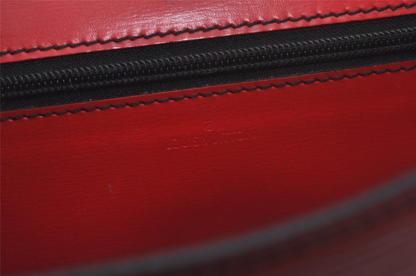 Authentic Louis Vuitton Epi Arche 2Way Shoulder Clutch Bag Red M52577 LV 6789I