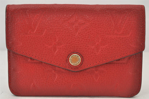 Auth Louis Vuitton Monogram Empreinte Pochette Cles Coin Purse M60634 Red 6789K