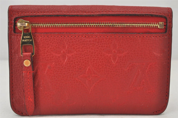 Auth Louis Vuitton Monogram Empreinte Pochette Cles Coin Purse M60634 Red 6789K