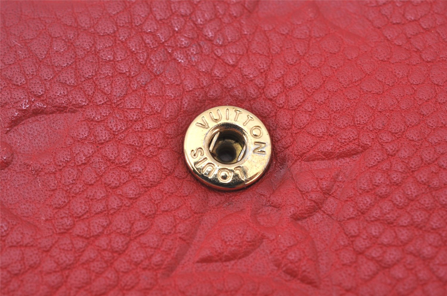 Auth Louis Vuitton Monogram Empreinte Pochette Cles Coin Purse M60634 Red 6789K