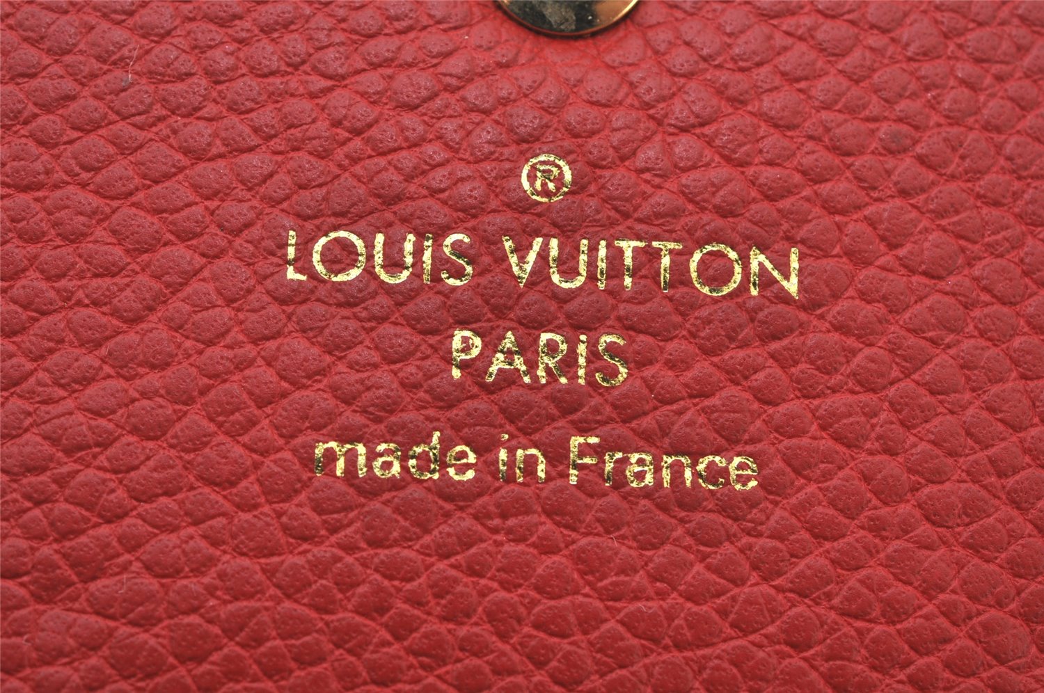 Auth Louis Vuitton Monogram Empreinte Pochette Cles Coin Purse M60634 Red 6789K