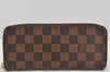 Authentic Louis Vuitton Damier Portefeuille Clemence Wallet Pink N41626 LV 6791K