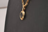 Authentic Christian Dior Gold Tone Chain Pendant Necklace CD 6792J