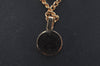 Authentic Christian Dior Gold Tone Chain Pendant Necklace CD 6792J