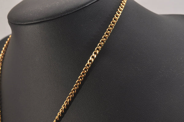 Authentic Christian Dior Gold Tone Chain Pendant Necklace CD 6792J