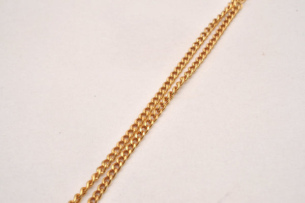 Authentic Christian Dior Gold Tone Chain Pendant Necklace CD 6792J