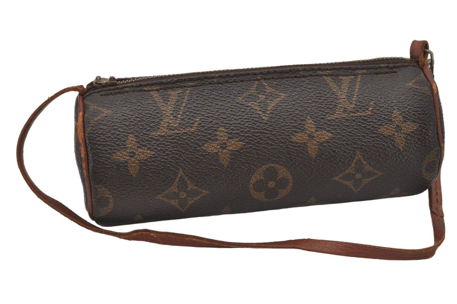 Authentic Louis Vuitton Monogram Papillon Pouch Old Model LV Junk 6792K