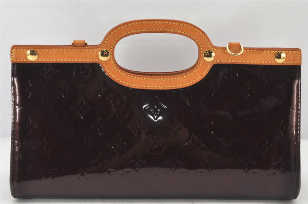 Auth Louis Vuitton Vernis Roxbury Drive 2Way Hand Bag Wine Red M91995 LV 6793K