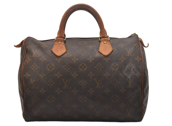 Authentic Louis Vuitton Monogram Speedy 30 Hand Boston Bag M41526 LV Junk 6794J