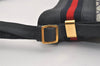 Authentic GUCCI Sherry Line Shoulder Cross Bag Purse GG PVC Leather Navy 6795J