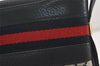 Authentic GUCCI Sherry Line Shoulder Cross Bag Purse GG PVC Leather Navy 6795J