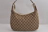 Authentic GUCCI Charmy Shoulder Bag GG Canvas Leather 153010 Brown 6796J