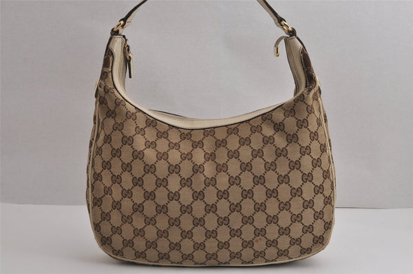 Authentic GUCCI Charmy Shoulder Bag GG Canvas Leather 153010 Brown 6796J