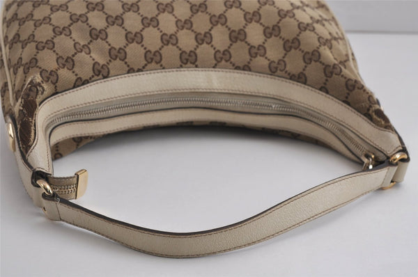 Authentic GUCCI Charmy Shoulder Bag GG Canvas Leather 153010 Brown 6796J