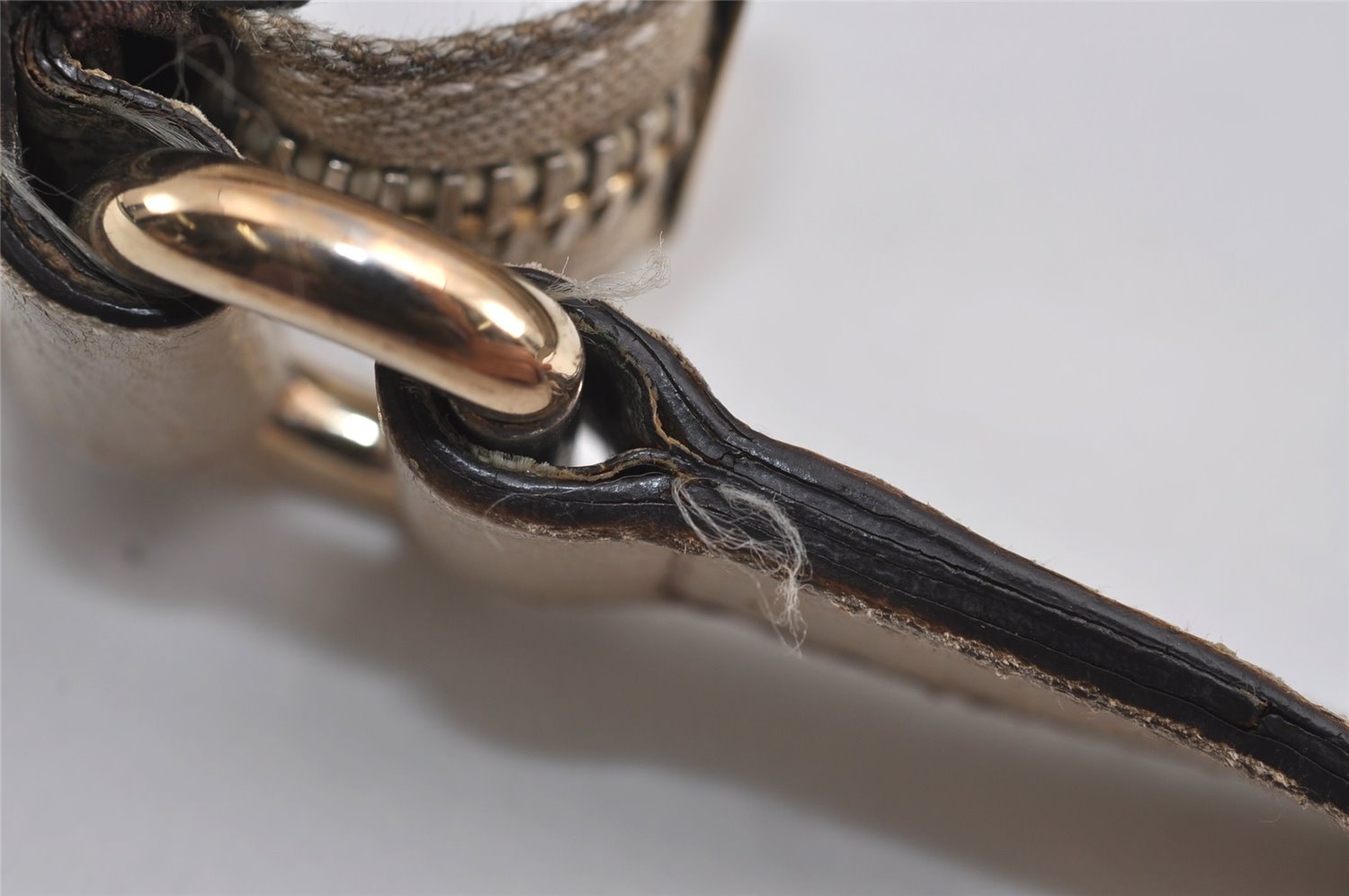 Authentic GUCCI Charmy Shoulder Bag GG Canvas Leather 153010 Brown 6796J