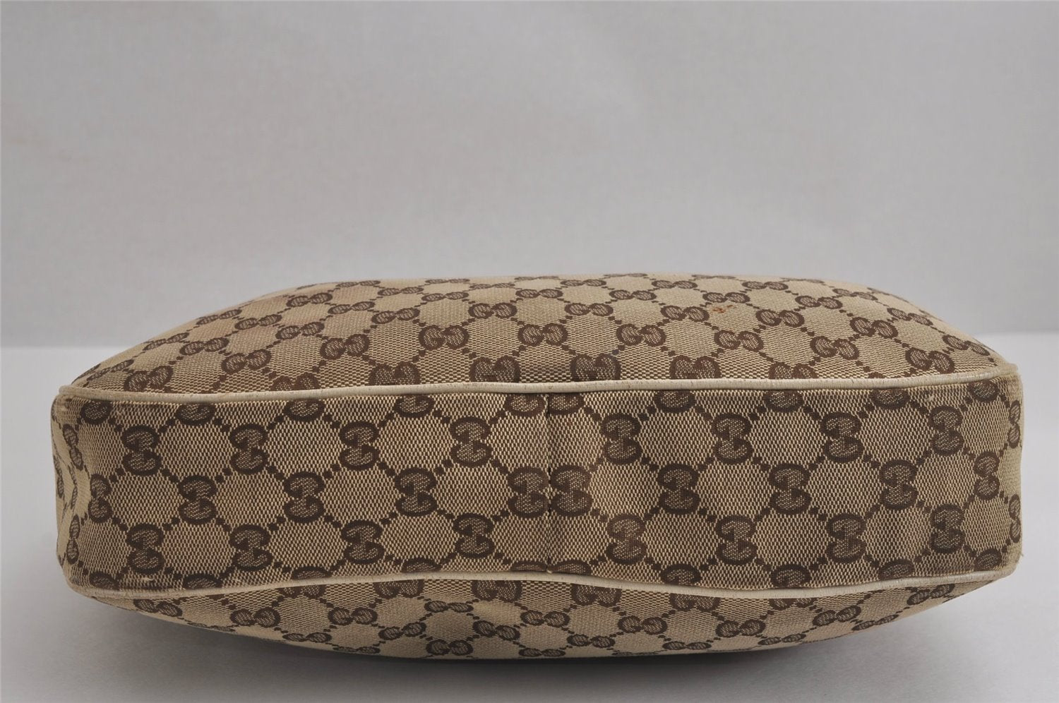 Authentic GUCCI Charmy Shoulder Bag GG Canvas Leather 153010 Brown 6796J