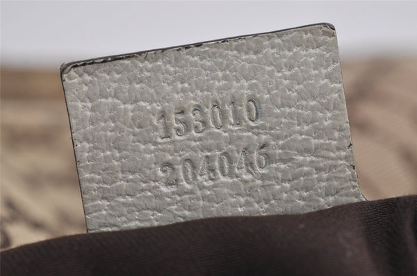 Authentic GUCCI Charmy Shoulder Bag GG Canvas Leather 153010 Brown 6796J