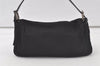 Authentic FENDI Mamma Baguette Shoulder Hand Bag Jersey Leather Black Junk 6796K