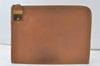 Authentic HERMES Vintage Documents Case Leather Brown 6797K