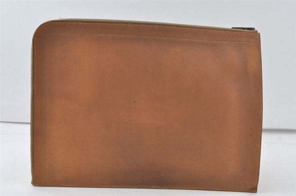 Authentic HERMES Vintage Documents Case Leather Brown 6797K