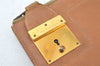 Authentic HERMES Vintage Documents Case Leather Brown 6797K