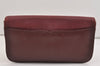 Authentic Cartier Must de Cartier Clutch Hand Bag Leather Bordeaux Red 6799J