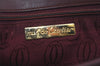 Authentic Cartier Must de Cartier Clutch Hand Bag Leather Bordeaux Red 6799J