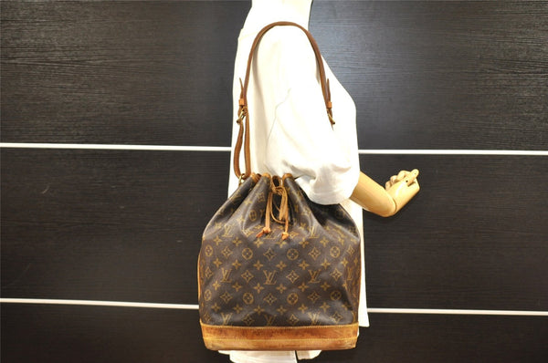 Authentic Louis Vuitton Monogram Noe Shoulder Drawstring Bag M42224 LV 6800I