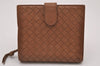 Authentic BOTTEGA VENETA Intrecciato Leather Bifold Wallet Purse Brown Box 6803I