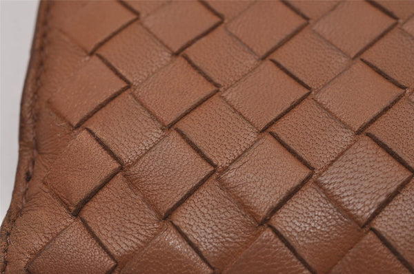 Authentic BOTTEGA VENETA Intrecciato Leather Bifold Wallet Purse Brown Box 6803I