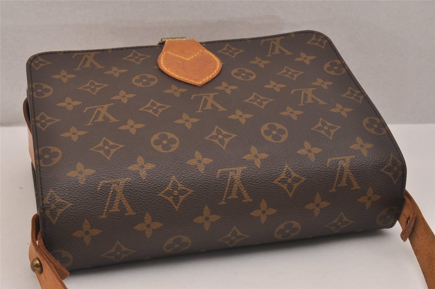 Authentic Louis Vuitton Monogram Cartouchiere GM M51252 Shoulder Cross Bag 6804J