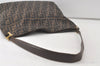 Authentic FENDI Vintage Zucca Shoulder Tote Bag Canvas Leather Brown 6805K