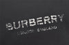 Authentic BURBERRY Vintage Nylon Leather Drawstring Backpack Black 6806K