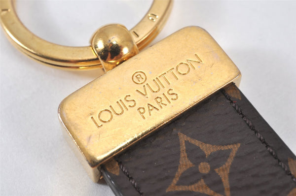 Authentic Louis Vuitton Monogram Porte Cles Dragonne M65221 Key Ring Charm 6807K