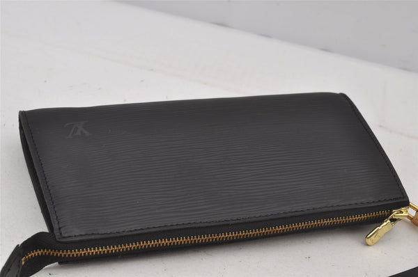 Authentic Louis Vuitton Epi Pochette Accessoires Pouch Black M52952 LV 6809J