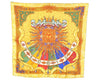 Authentic HERMES Carre 90 Scarf "CARPE DIEM" Silk Yellow 6810J