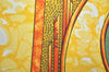 Authentic HERMES Carre 90 Scarf "CARPE DIEM" Silk Yellow 6810J