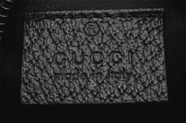 Authentic GUCCI Cigarette Case Pouch Purse GG Canvas Leather 115249 Black 6811I