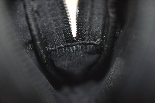 Authentic GUCCI Cigarette Case Pouch Purse GG Canvas Leather 115249 Black 6811I