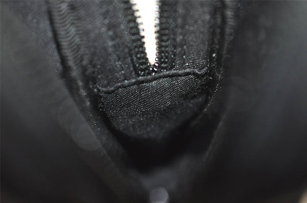 Authentic GUCCI Cigarette Case Pouch Purse GG Canvas Leather 115249 Black 6811I