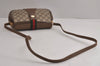 Authentic GUCCI Web Sherry Line Shoulder Cross Bag GG PVC Leather Brown 6813J