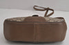 Authentic GUCCI Web Sherry Line Shoulder Cross Bag GG PVC Leather Brown 6813J