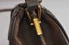 Authentic GUCCI Web Sherry Line Shoulder Cross Bag GG PVC Leather Brown 6813J