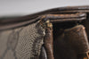 Authentic GUCCI Web Sherry Line Shoulder Cross Bag GG PVC Leather Brown 6813J