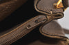 Authentic GUCCI Web Sherry Line Shoulder Cross Bag GG PVC Leather Brown 6813J