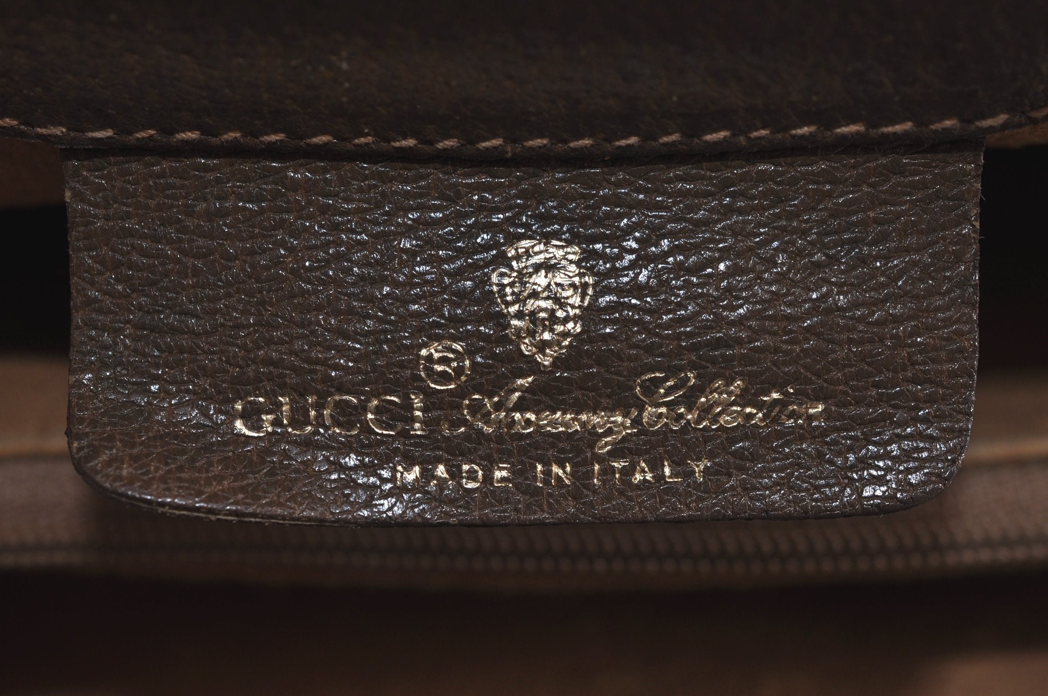 Authentic GUCCI Web Sherry Line Shoulder Cross Bag GG PVC Leather Brown 6813J