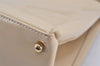 Authentic GUCCI Vintage 2Way Shoulder Hand Bag Enamel Beige Junk 6813K