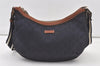 Authentic GUCCI Shoulder Cross Body Bag Purse GG Nylon Leather 181092 Navy 6814K