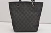 Authentic GUCCI Vintage Shoulder Tote Bag GG Canvas Leather 31244 Black 6816J