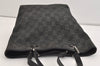 Authentic GUCCI Vintage Shoulder Tote Bag GG Canvas Leather 31244 Black 6816J